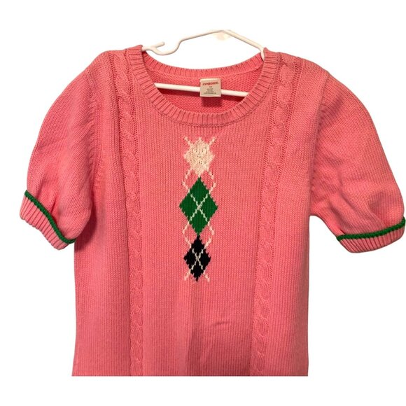 Vingtage y2k Gymboree Girls Size 12 Pink Short Sleeve Pull Over Sweater Dress Mi - Picture 3 of 4